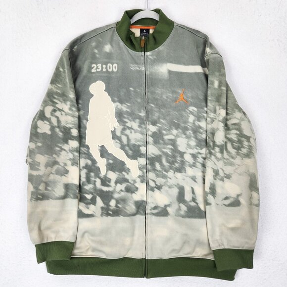 Air Jordan Jacket Men 3XL Green Vintage 1988 Slam Dunk Contest 23:00 Jumpman - Picture 1 of 16